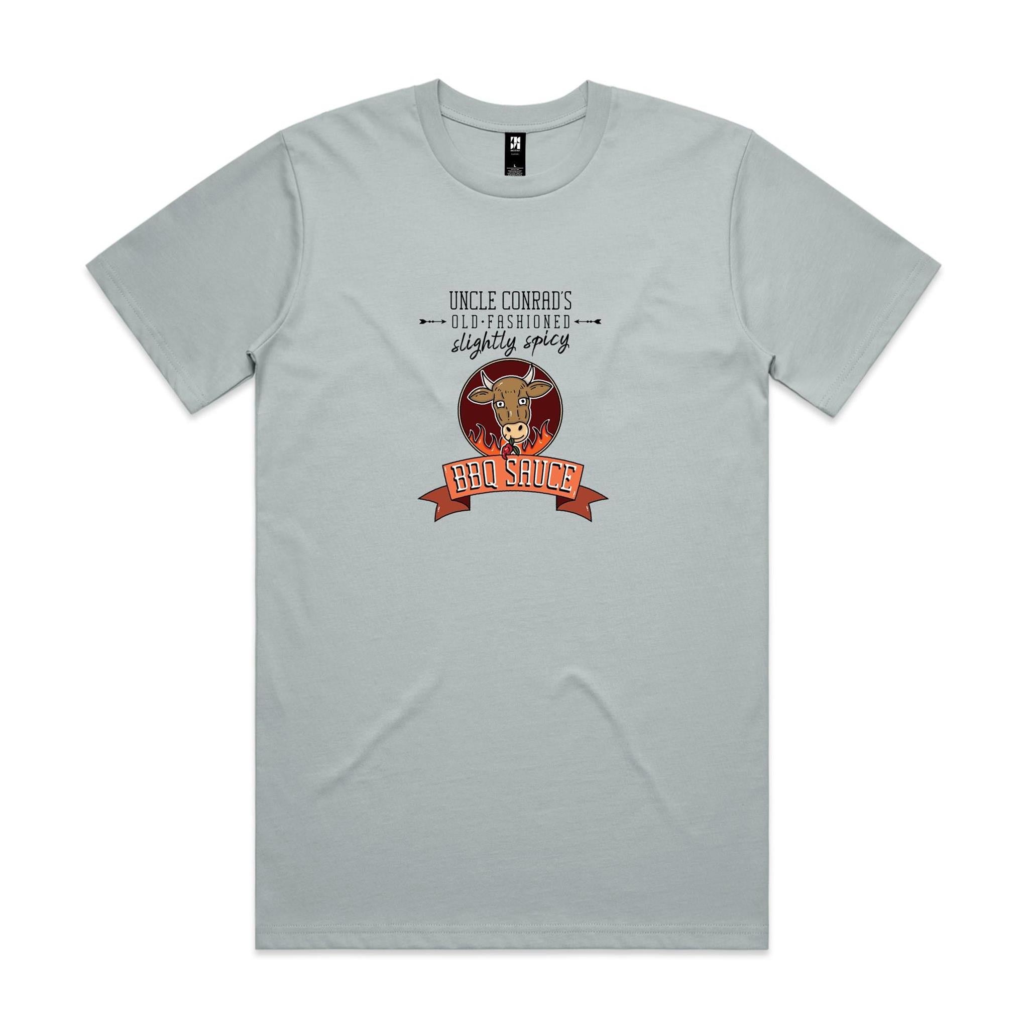 Uncle Conrad's Slightly Spicy BBQ Sauce - No sauce, all shirt.